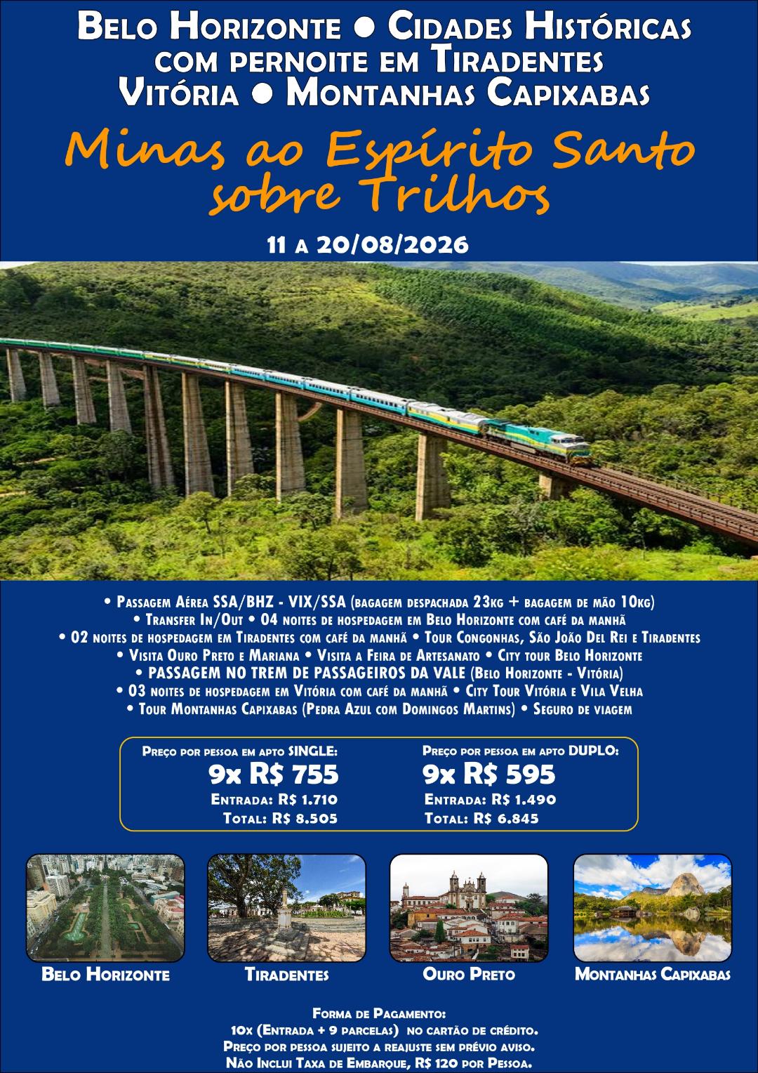 Minas ao Espírito Santo sobre Trilhos